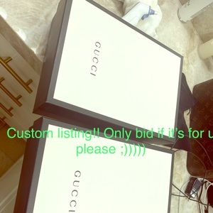Two Gucci shoe boxes for my friend!